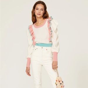 LoveShackFancy Greece Ruffle Sweater